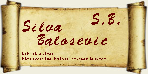 Silva Balošević vizit kartica